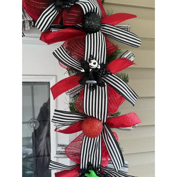 Nightmare Before Christmas 3 Ft Garland – Jack Skellington Holiday Window Swag - Picture 3 of 11